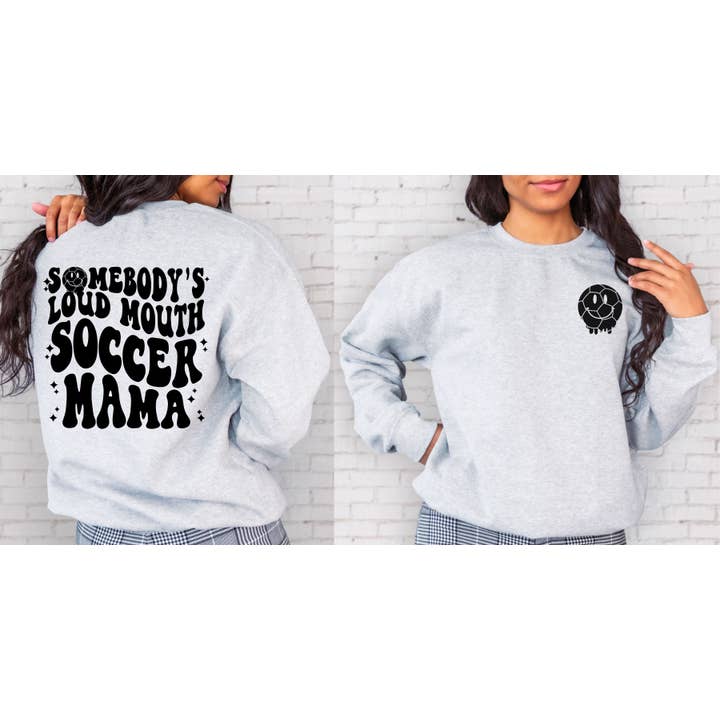 Somebody's Loud Baseball Mama Sweatshirt for wholesale by MidWest Tees