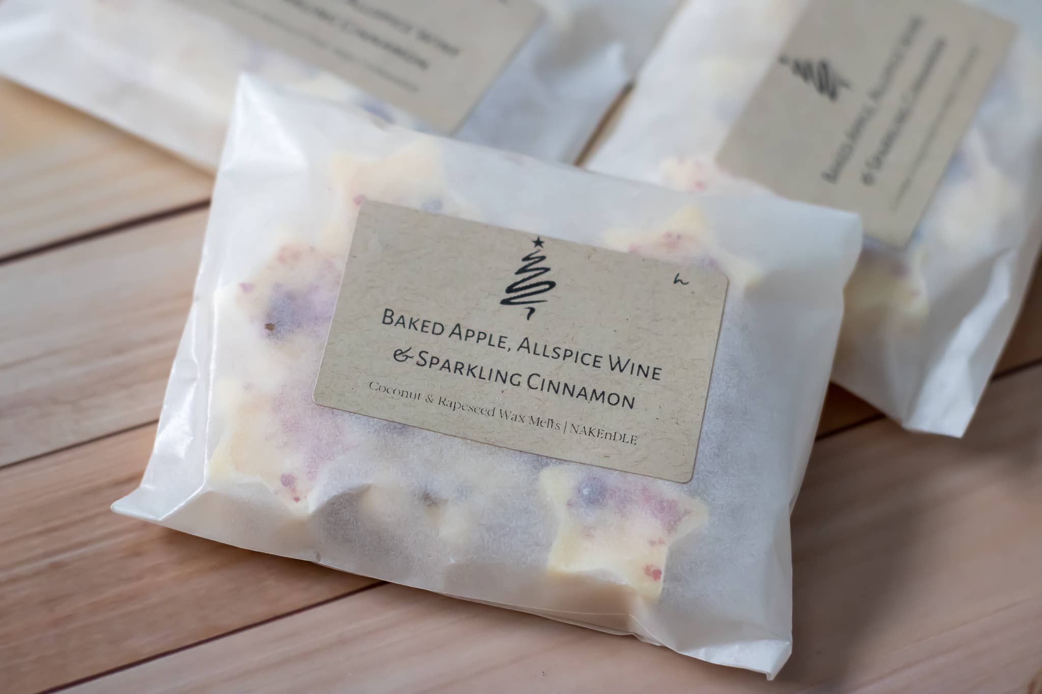 NAKEnDLE – wholesale Wax melt – Baked Apple & Cinnamon hand poured luxury Christmas Wax Melt0