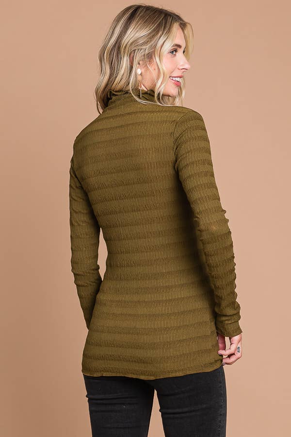 Culture Code - Wholesale Knit Top - Women's - CJT1944L - TURTLE NECK FITTED LSLV TOP11