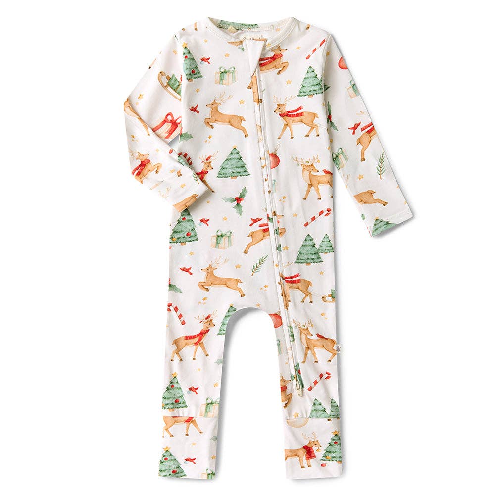 Snuggle Hunny - Wholesale Jumpsuit – Baby - Prancer & Friends Organic Snugglesuit Convertible Romper1