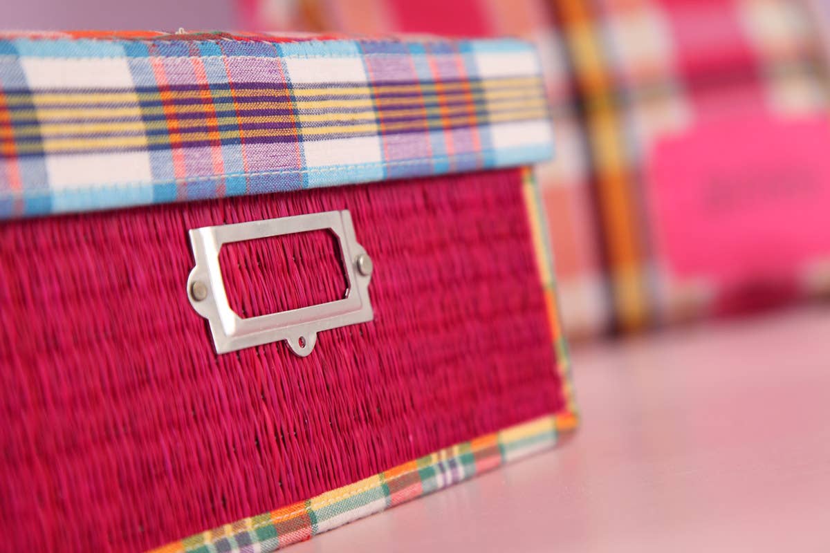 B&P Italia - Vente Boîtes décoratives - Boîte CASABLANCA recouverte de tissu cousu main1