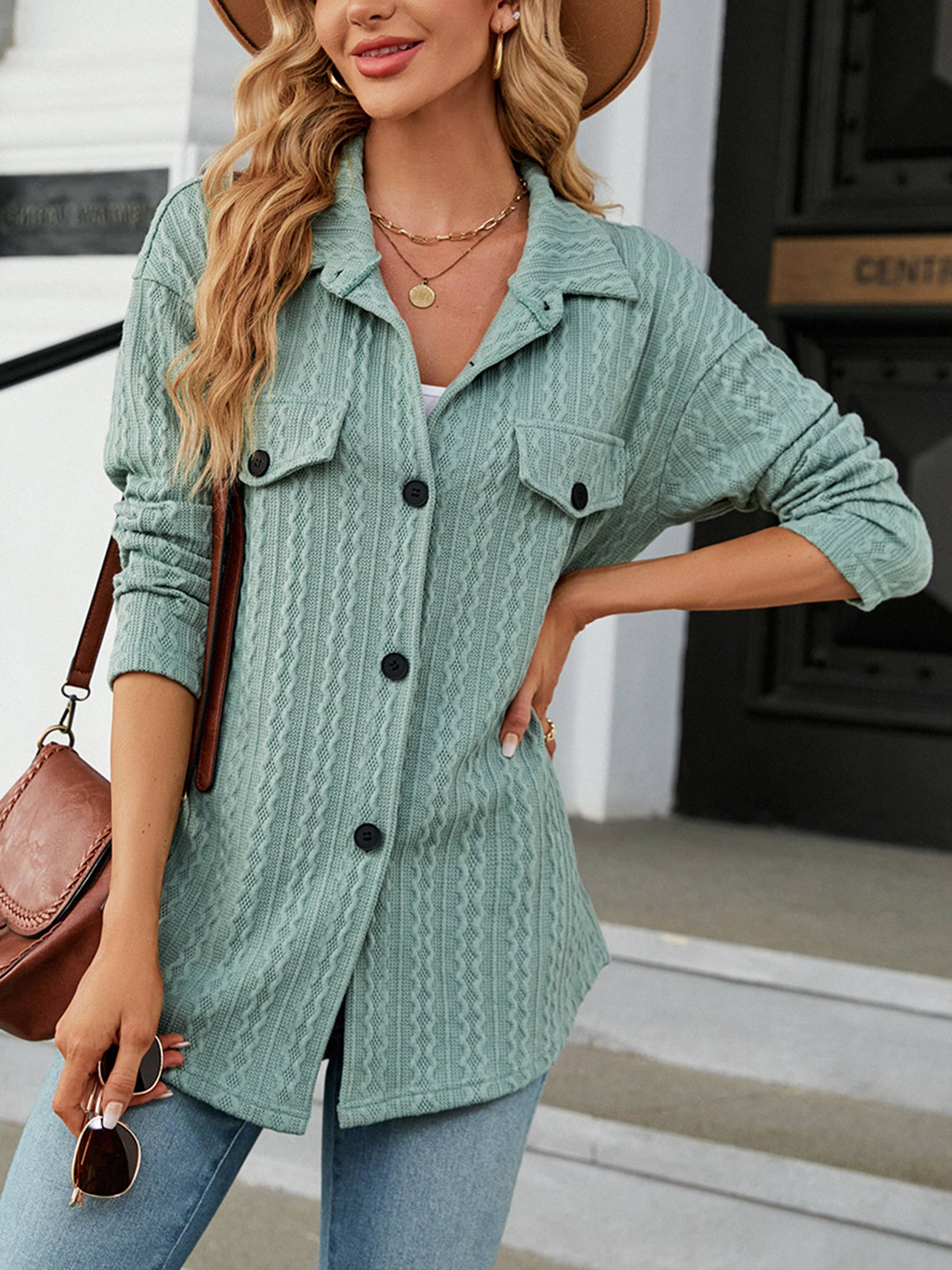 Wholesalesir - Wholesale Jacket - Women's - 3D Jacquard Single Breasted Casual Jacket1