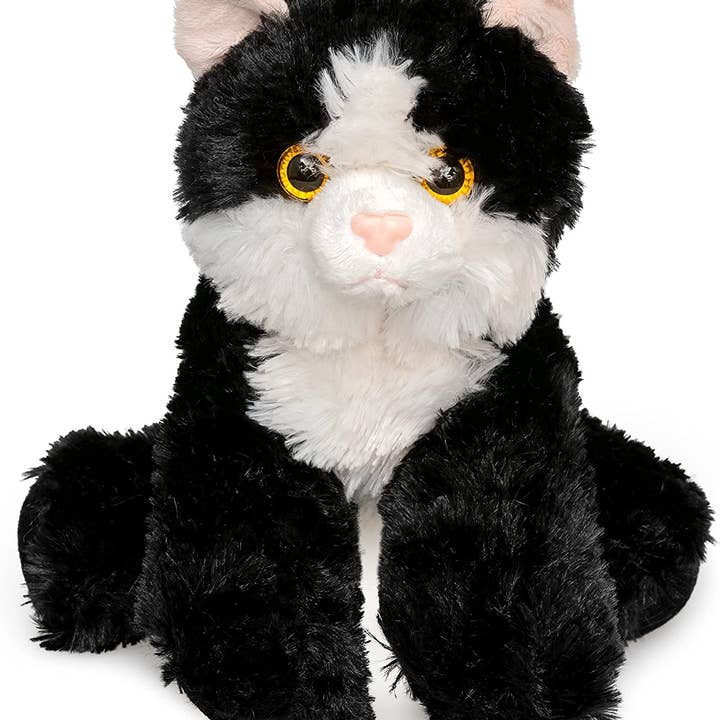 Jolitee - Vendita all'ingrosso Peluche - Bambini e neonati - Jolitee, piccolo peluche in peluche bianco e nero, peluche, gatto da smoking, gattino di peluche, 20,3 cm
