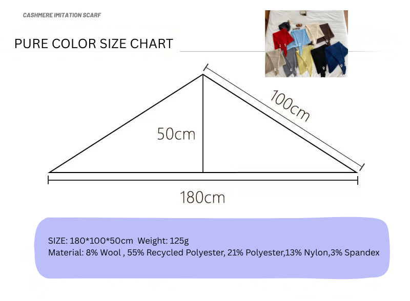 LadyJuneAccessories - Vente Écharpe – femme - Écharpe Triangle en Tricot Doux – Style Coréen Confortable et Chic12