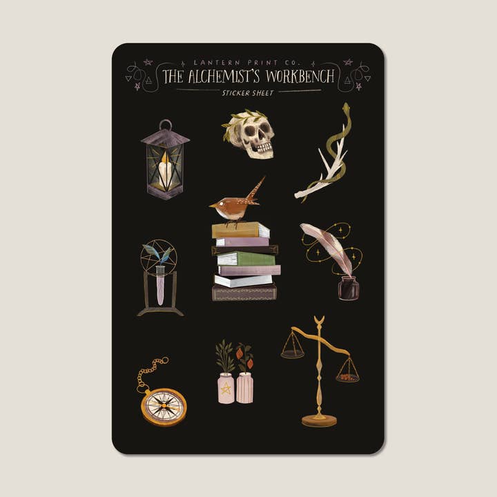 Lantern Print Co. - Wholesale Sticker - Vinyl Sticker Sheet: Alchemist, 4x6 matte0