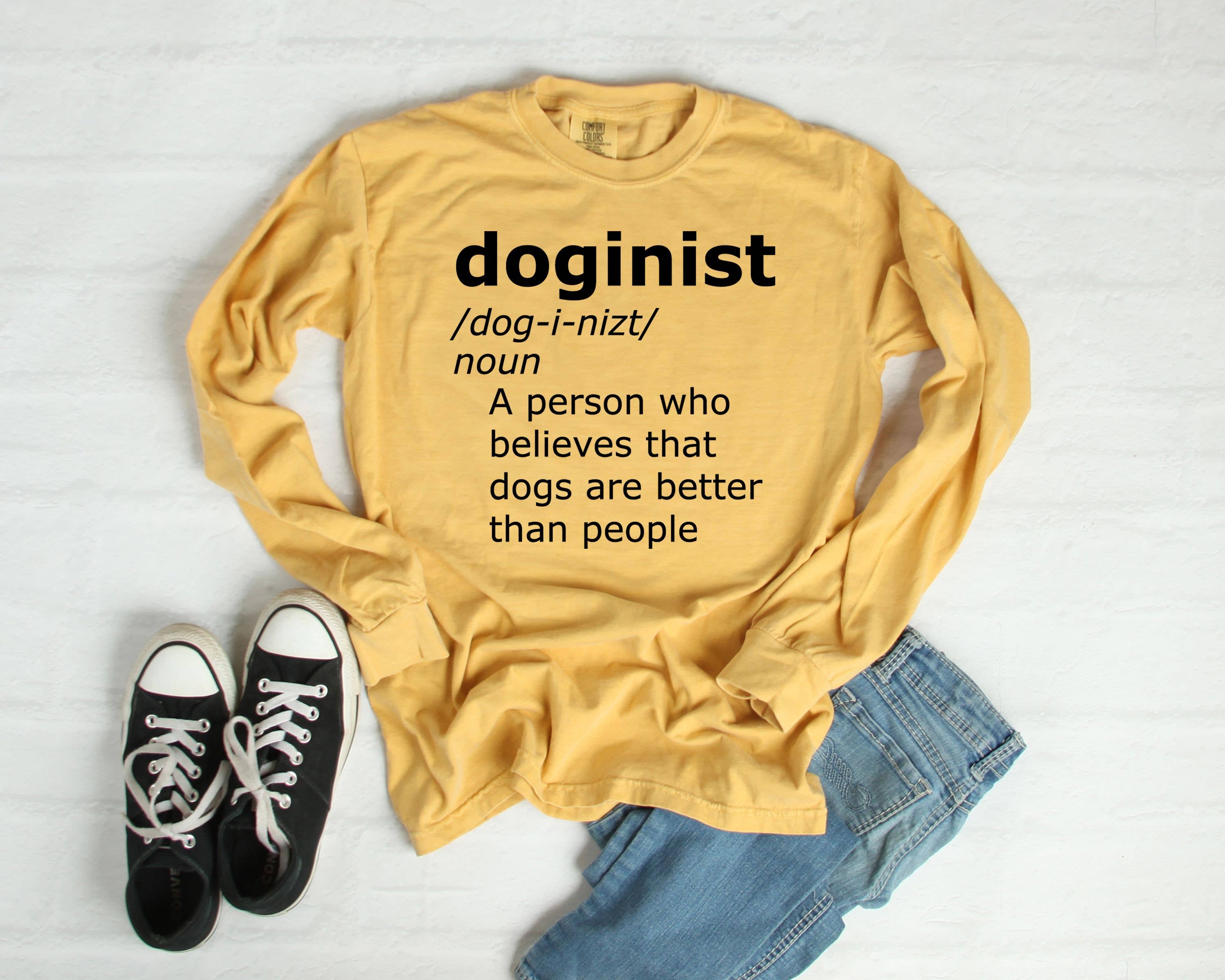 Mustard Doginist Meaning Long Sleeve for wholesale on Faire0