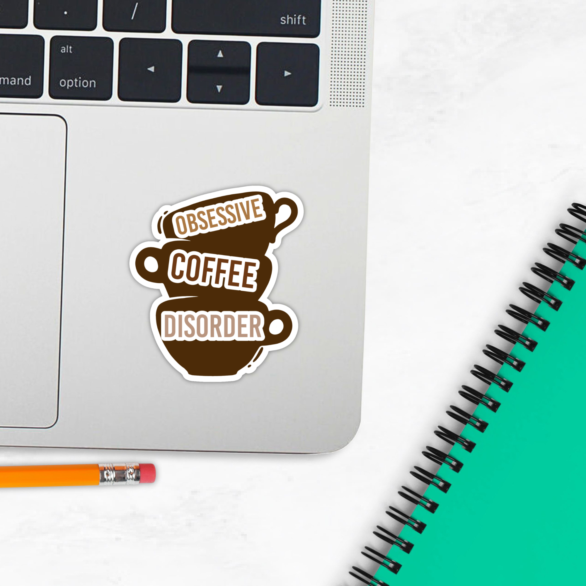 Coyote Color - Wholesale Sticker - OCD Obsessive Coffee Disorder Vinyl Sticker Decal 11