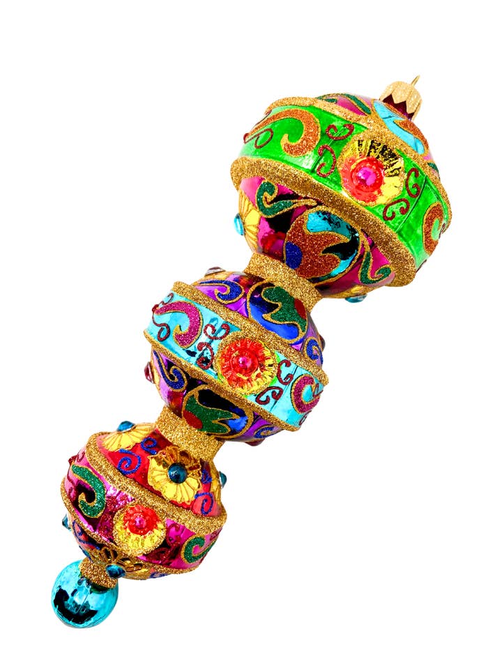 Rainbow Reflector Holiday Polish Glass Christmas Ornament for wholesale by Kenzies of London