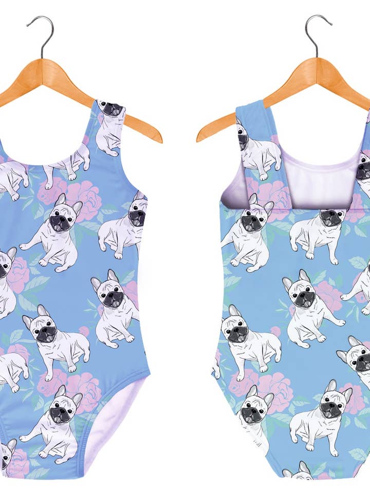 Pug hemelsblauw badpak | OUTLET - BAN.34 voor wholesale door Fishikii