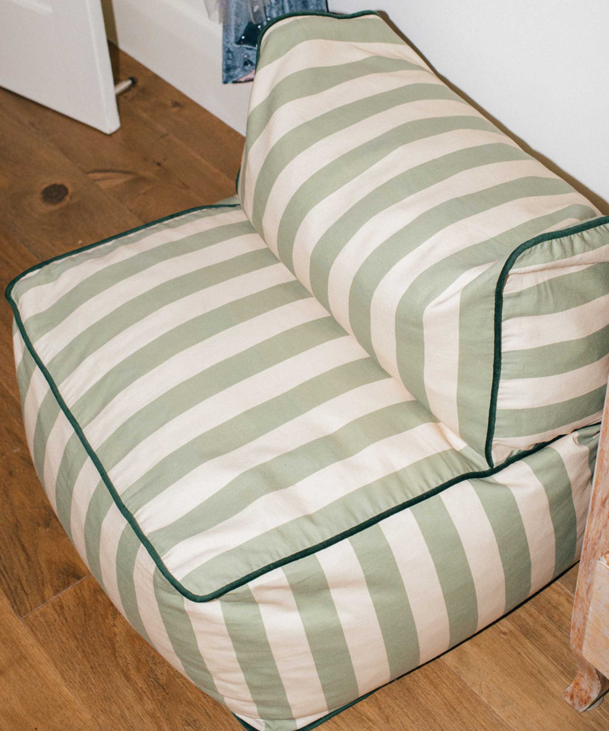 Philé - Wholesale Lounger – Baby - Striped Toddler Lounger – Green4