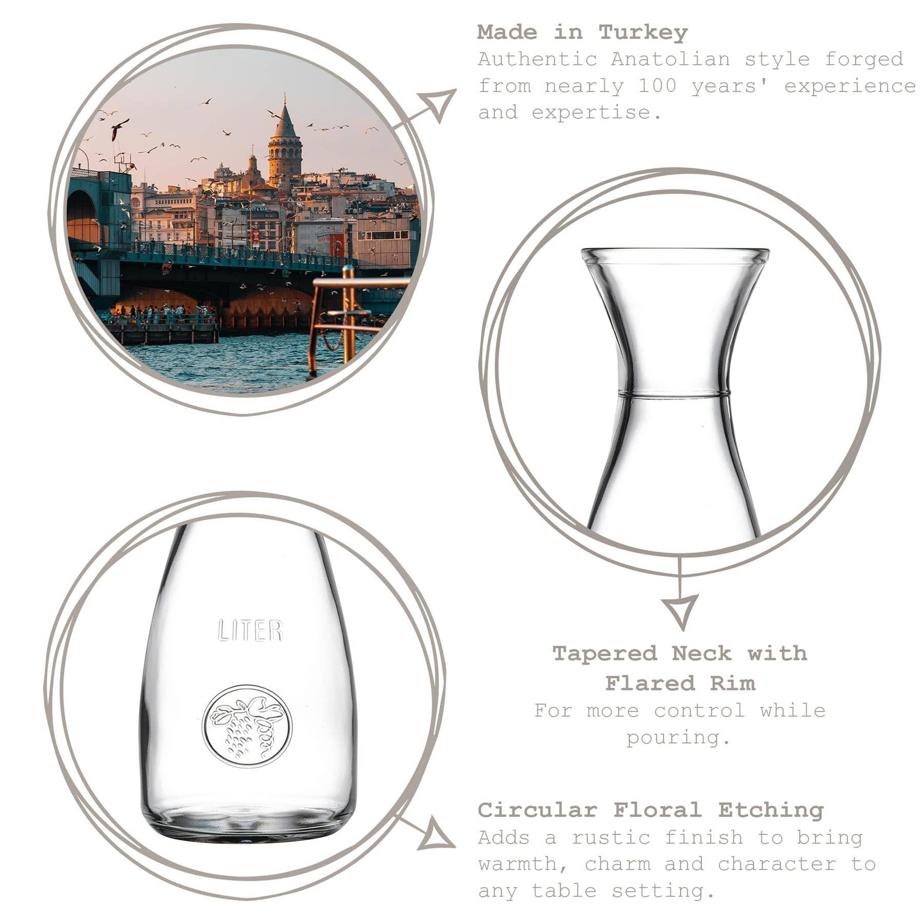 Rinkit Ltd – wholesale Carafe – 1L Bacchus Glass Carafe1