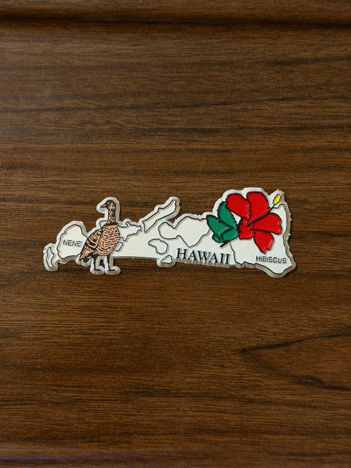 Vintage Hawaii rubberen magneet (wit) voor wholesale door 5801 Print House