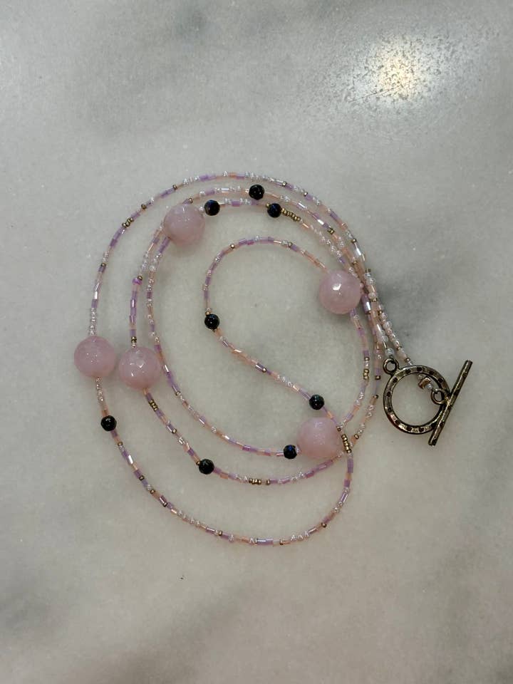 Cotton Candy (Seed Bead Necklace) for wholesale by Meditate With Mala, LLC