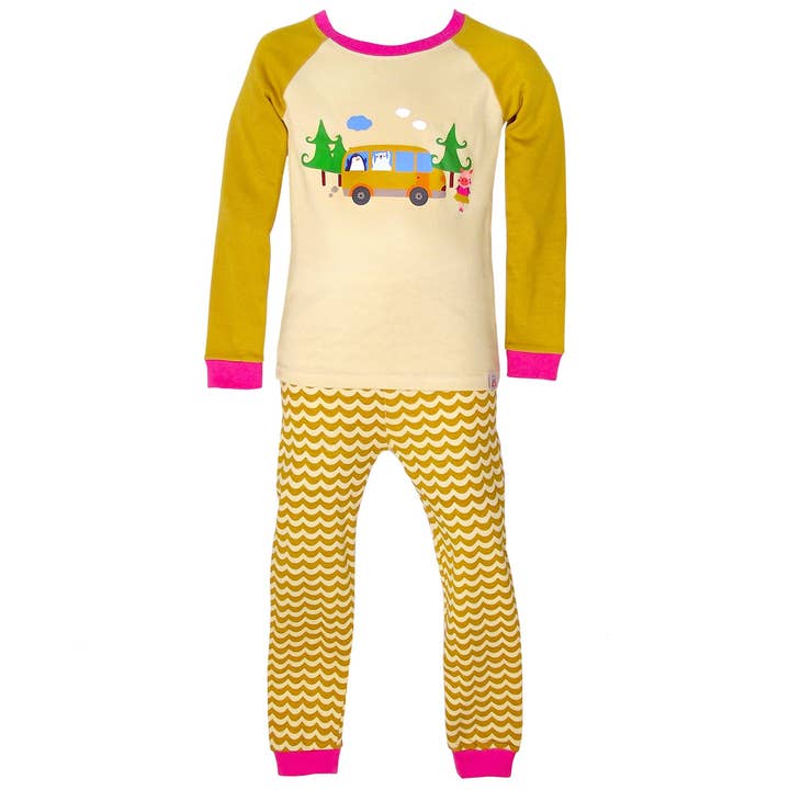 Children's Cotton Pajamas Camping Pals PJs Jammies Set for wholesale by Knotty Kid