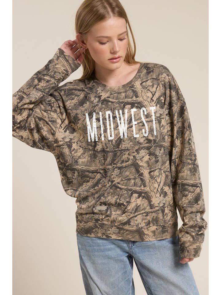 LEAF Midwest Graphic Camo Tee for wholesale on Faire1