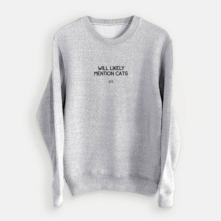 Will Likely Mention Cats - Knit Sweatshirt for wholesale by Inkopious
