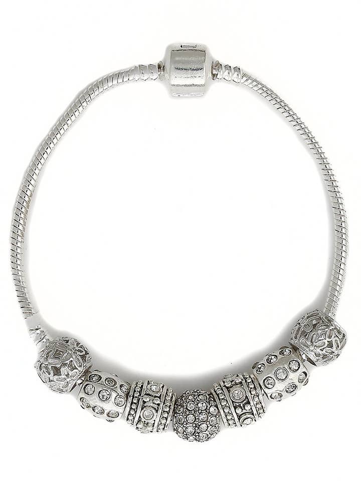 Dora Charm Bracelet - White for wholesale by Lenawee Moda