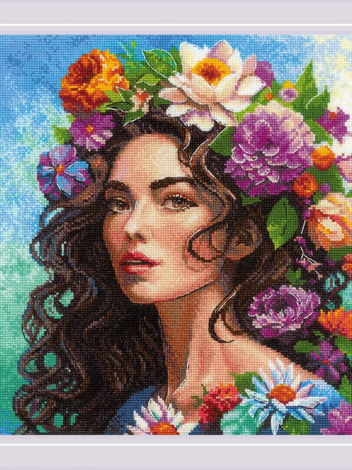 Cross Stitch Kit From Riolis 2254 Floral Muse for wholesale by RIOLIS