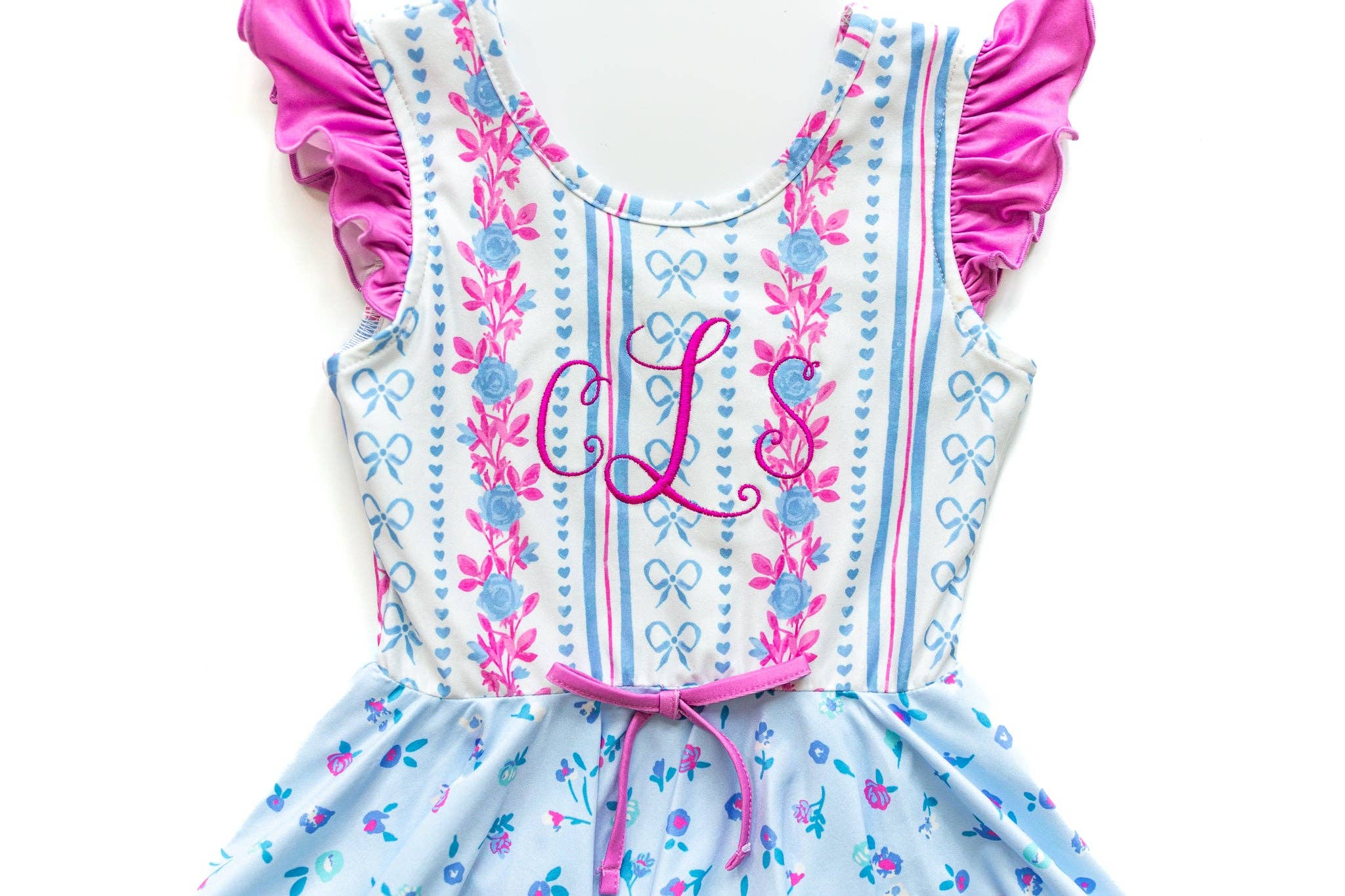 Cheeky Plum - Venta al por mayor Leotardos - Niños - Farrah Leotard - Rosé Ribbon Luxe15