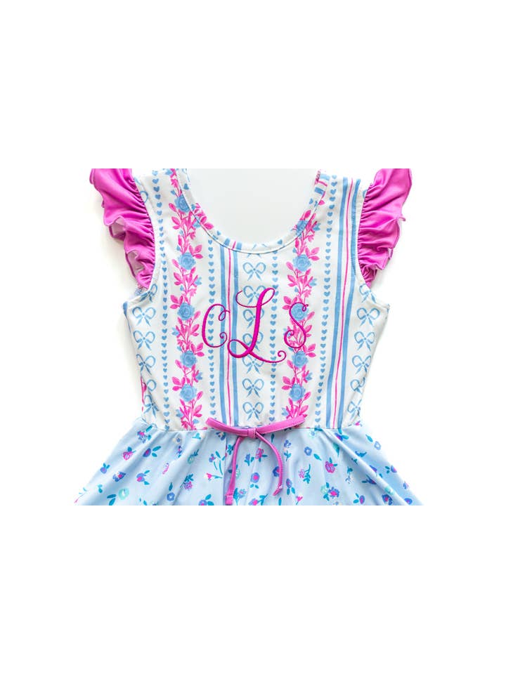 Cheeky Plum - Venta al por mayor Leotardos - Niños - Farrah Leotard - Rosé Ribbon Luxe15