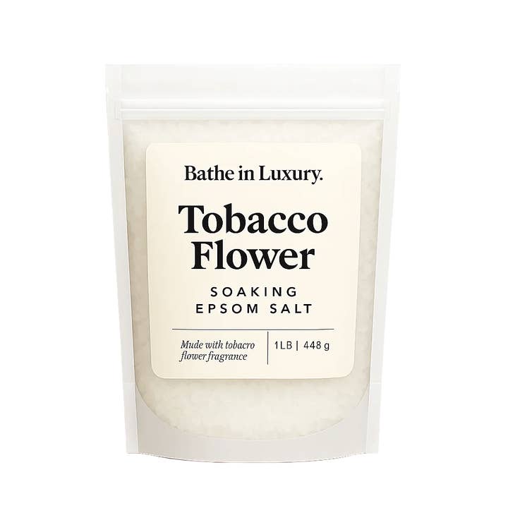 Tobacco Flower Epsom Salt – Warm & Floral Bath Soak for wholesale by Bathe in Luxury