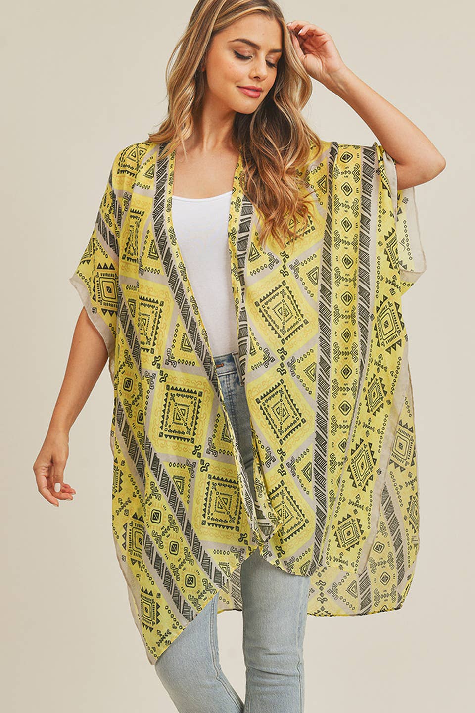 Hana - Wholesale Kimono - Women's - Tribal Pattern Summer Kimono Cover Up0