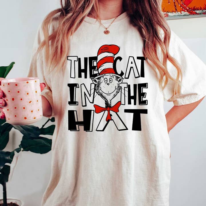 NVC Ecommerce LLC - Wholesale T-Shirt (Graphic) - Women's - Dr. Seuss Shirt, The Cat In The Hat, Teacher School Shirt1
