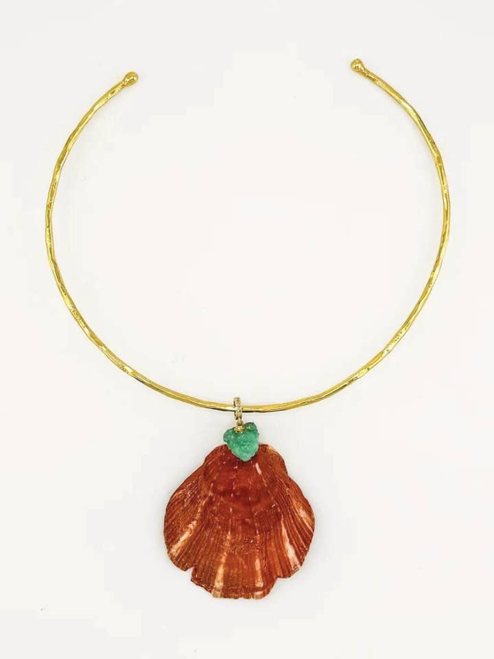 Emerald Tide Shell Choker for wholesale by Lalinde Design