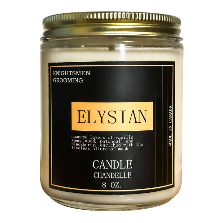 Elysian | Bougie parfumée pour la vente par Knightsmen Grooming