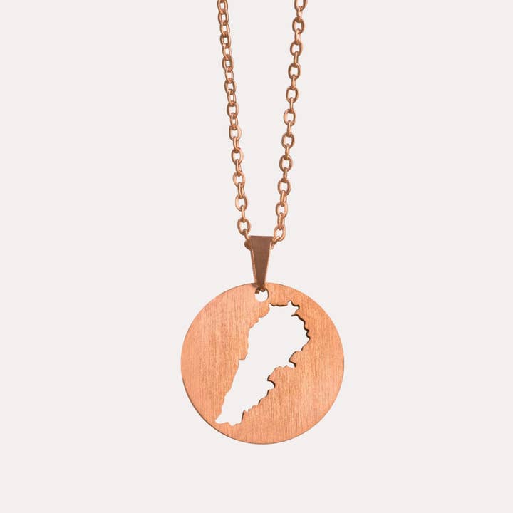 Lebanon Map Necklace for wholesale by ZUDO