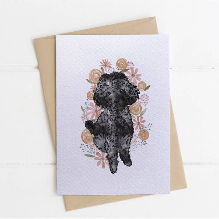 Poppy Poodle Notecard for wholesale by Darcy Designs