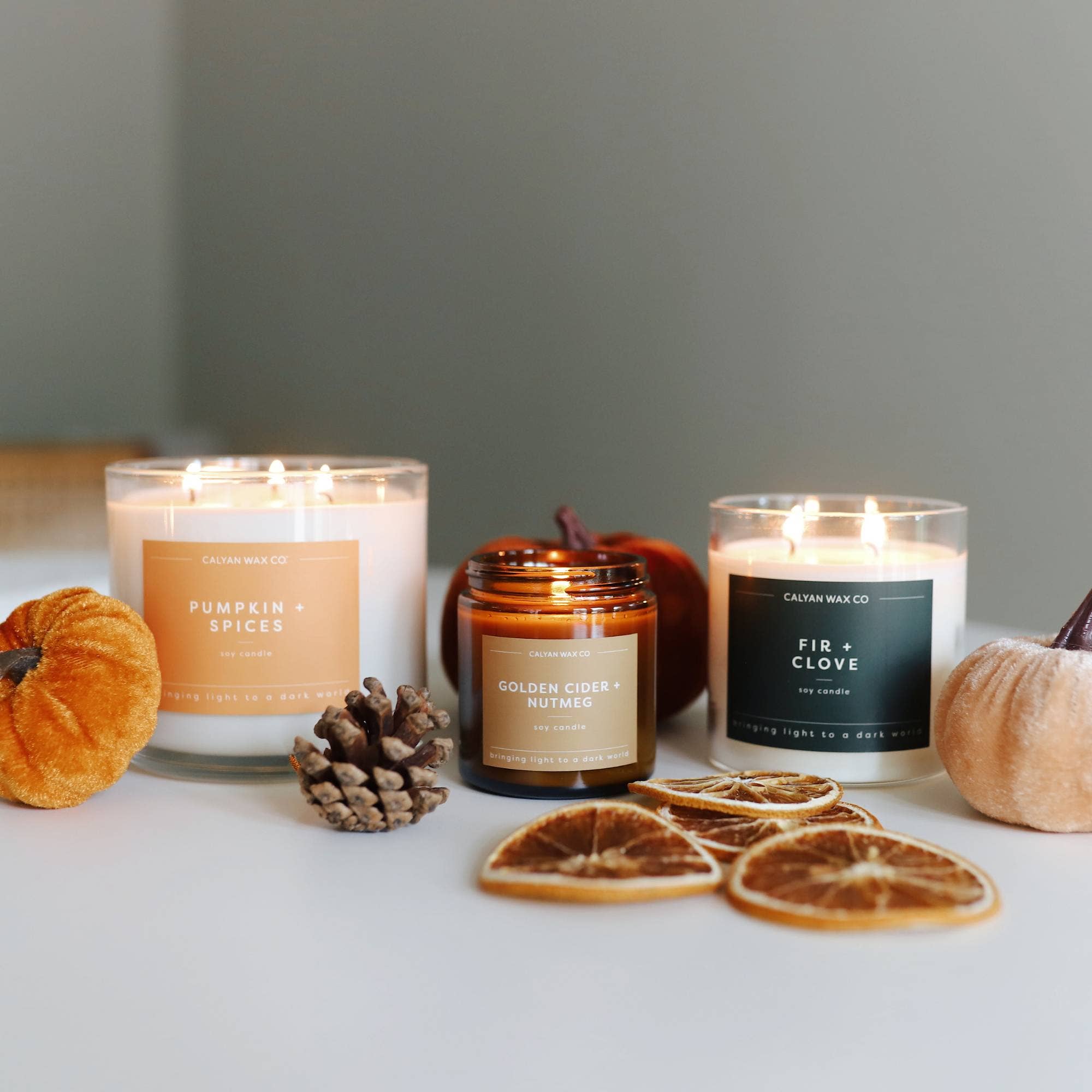 Calyan Wax Co. - Wholesale Pot/gevulde kaars - Gouden Cider + Nootmuskaat - Mini Amber Pot Soja Kaars5