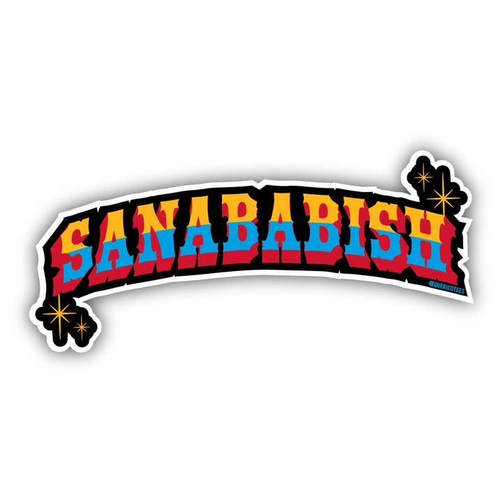 Sanababish Sticker for wholesale by Que Rico T-Shirt Co.