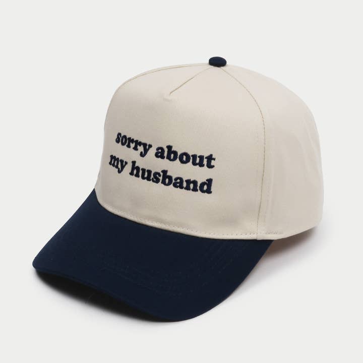 David And Young - Wholesale Baseball Cap - Unisex - Valentine SORRY ABOUT MY HUSBAND Two Tone Baseball Cap5