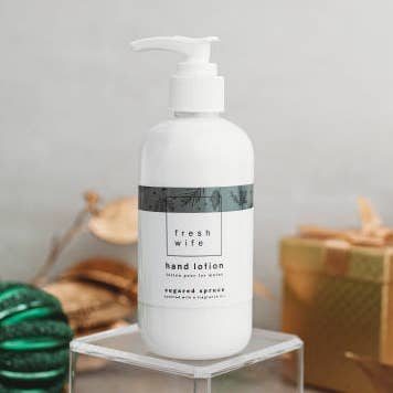 Sugared Spruce Hand Lotion for wholesale by The Fresh Wife Soap Company