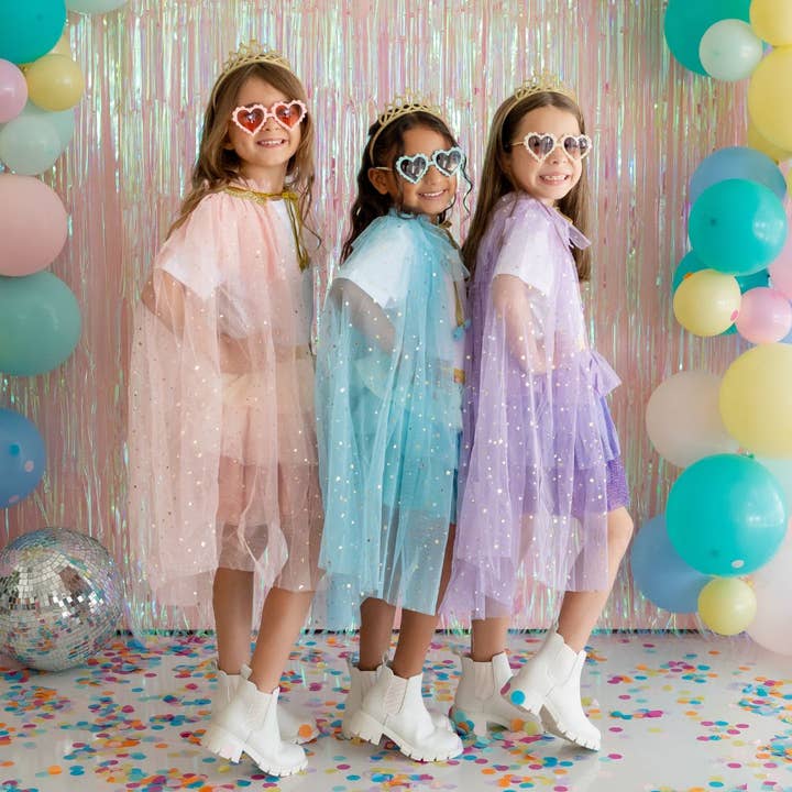 Sweet Wink – wholesale Cape – Child – Aqua Star Cape - Kids Dress Up Cape