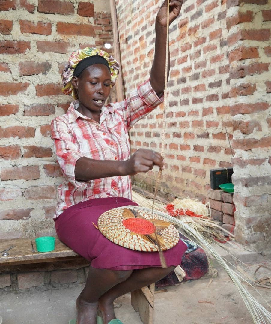 Crazy Love Africa - Wholesale Platter - Rose Ugandan Platter Basket5