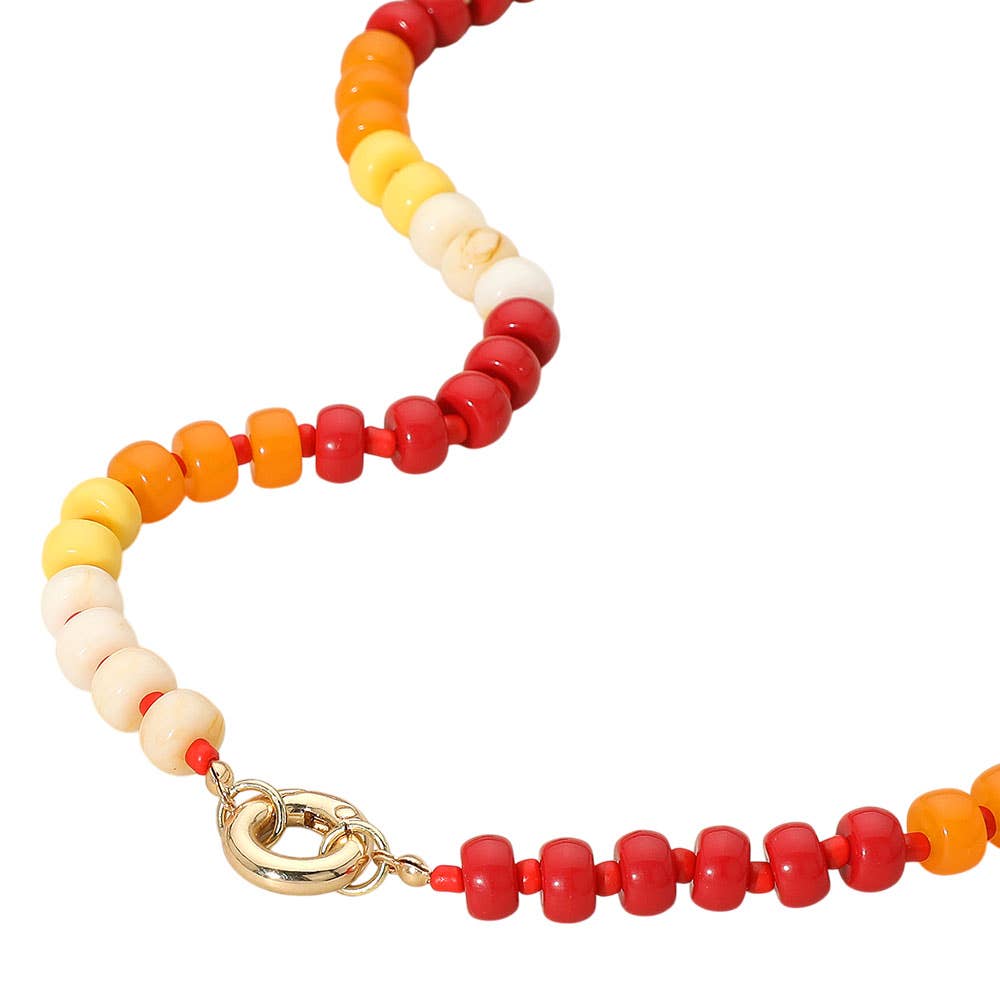 Sensibling Corp. - Wholesale Beaded/Pearl Necklace - Clasp Accent Disc Beaded Necklace8