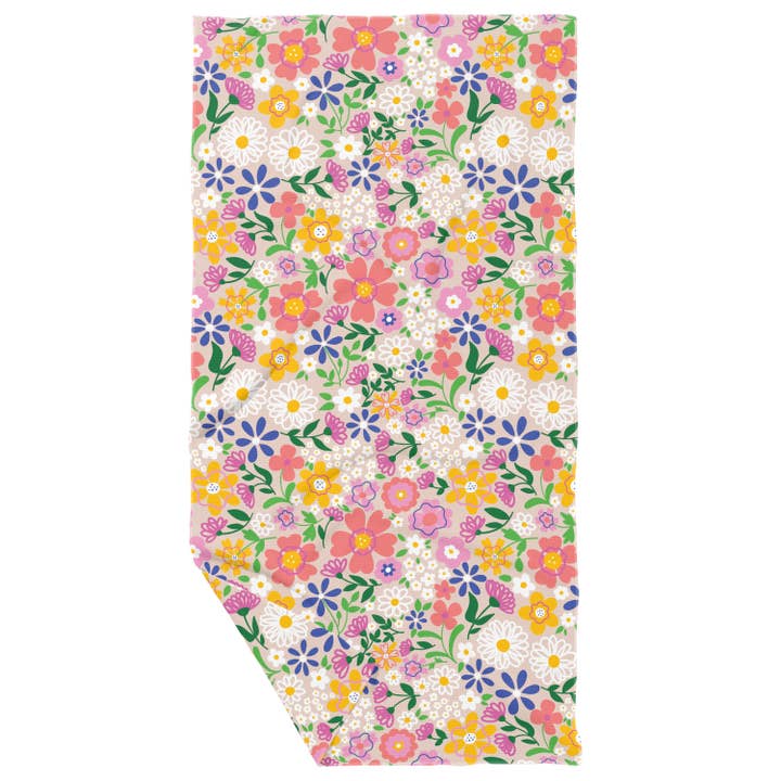 Rosa Ditsy Floral Waffel-Geschirrtuch, beidseitig. für den Großhandel von June Apothicarie