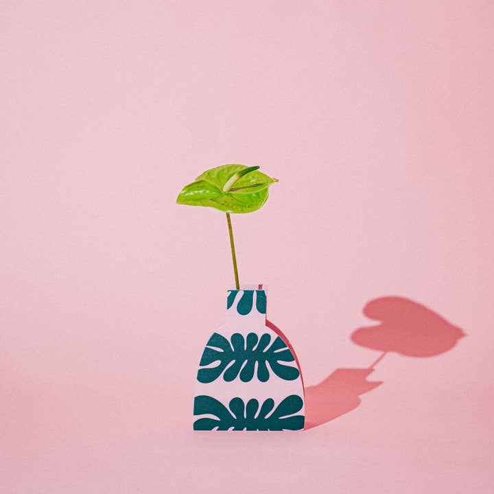 milin - Wholesale Vase - Wooden Vase with GREEN FLORA pattern handcrafted home decor3