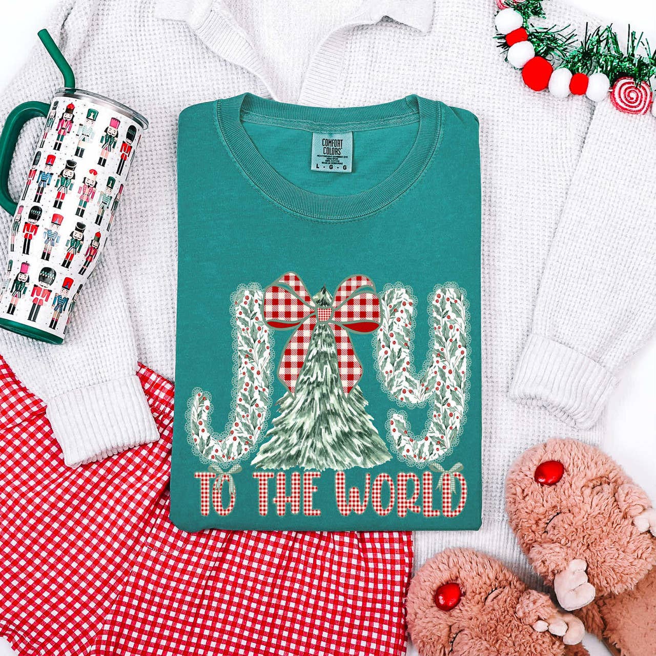 Trendy Tee Co. - Wholesale T-shirt met print - Uniseks - Vreugde Voor De Wereld Holly T-shirt4