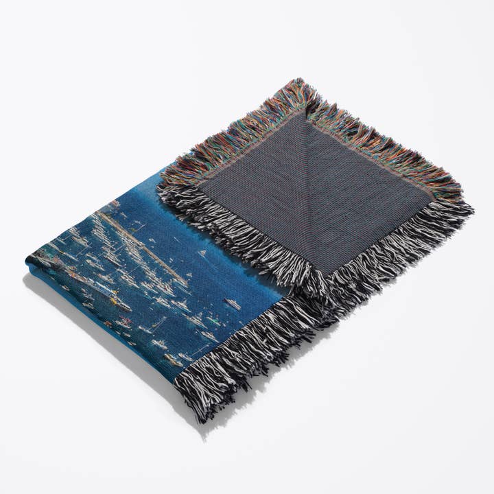 3dRose - Wholesale Throw Blanket - 3dRose, A Panorama of Avalon on Catalina Island , Blanket3