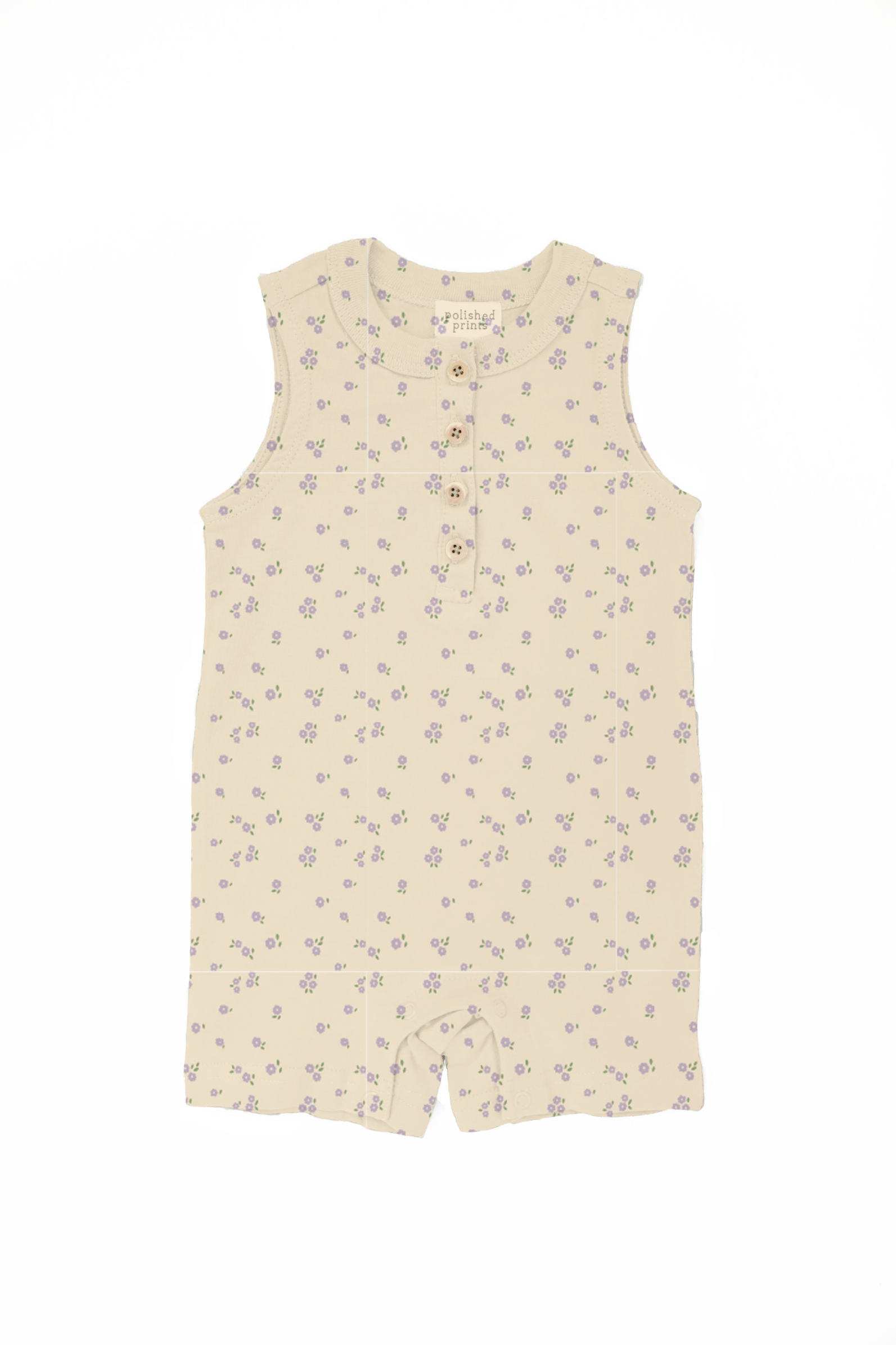 Polished Prints - Vendita all'ingrosso Tutina (senza piedini) - Neonati - Mini tutina floreale per neonati, vestiti per neonati, completo per bambina0