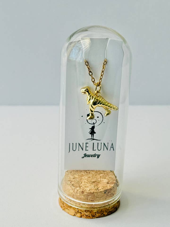 T-Rex bedelketting voor wholesale door June Luna Jewelry