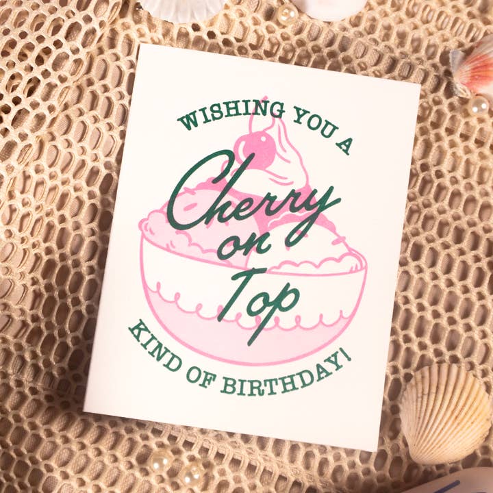 Cerise sur le gâteau - Carte d'anniversaire pour la vente par Promise You'll Write