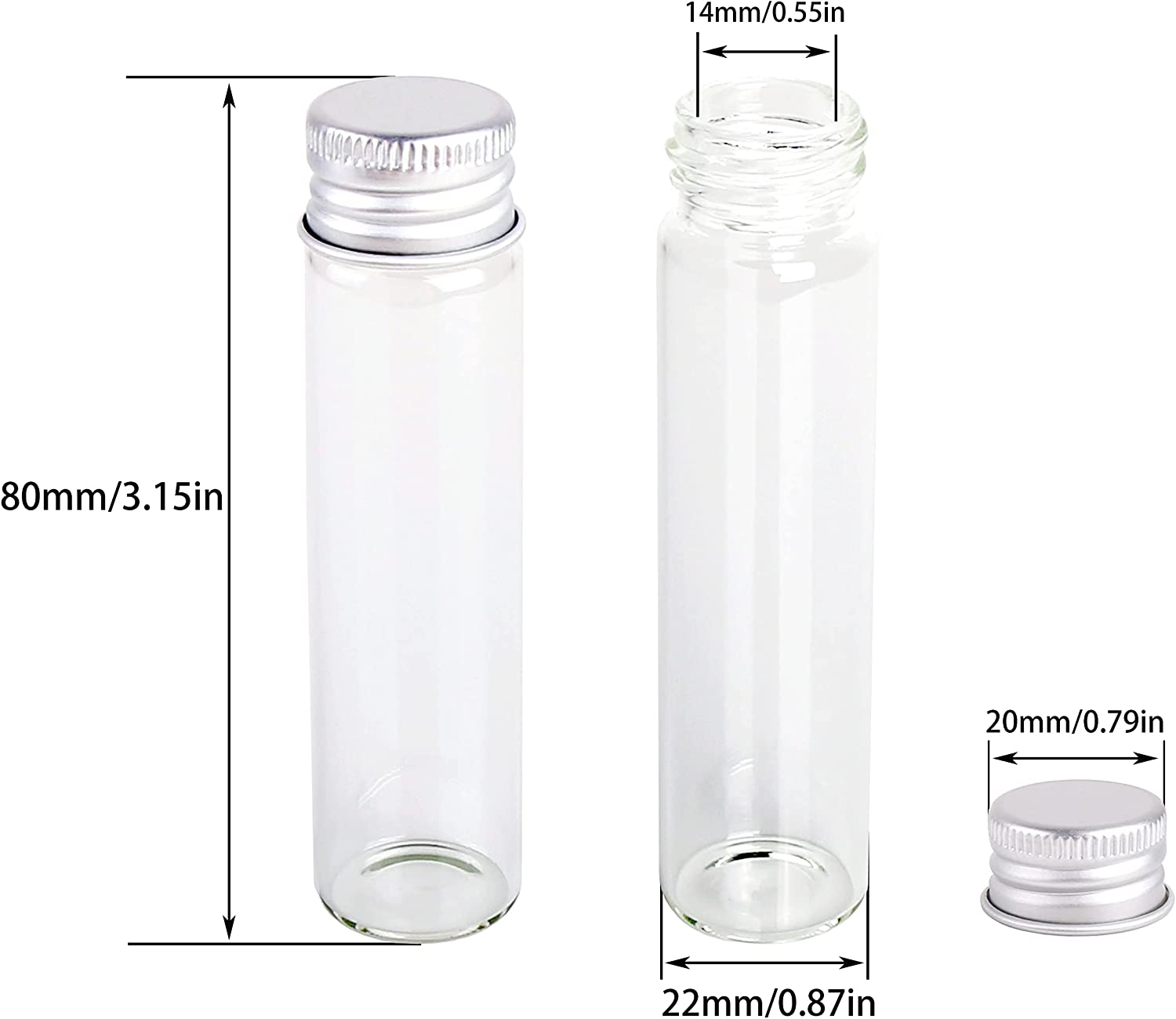 The Black Butterfly - Wholesale Match Holder - Glass Match Vial with Aluminum Cap1