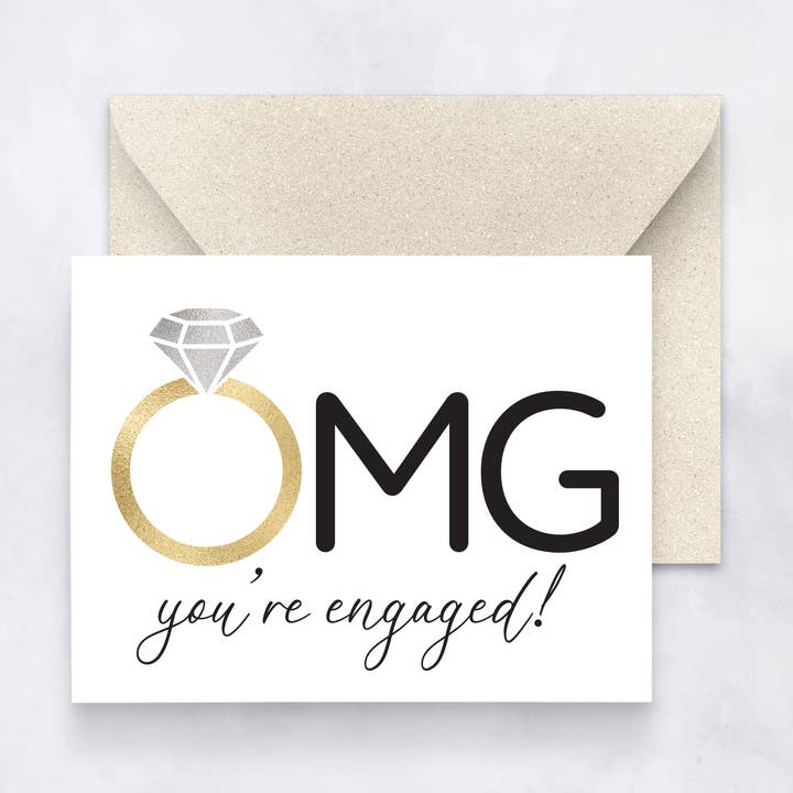 Engagement Card – OMG You’re Engaged for wholesale by Felicia Nicole Design