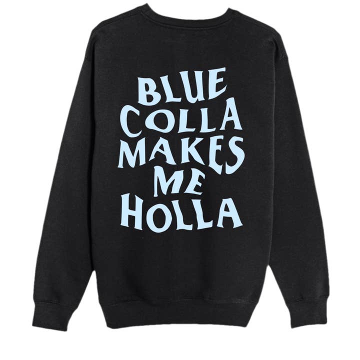 Blue Colla - Crewneck (Black) and other Purchase Wholesale collane con nome. Free Returns & Net 60 Terms on Faire trending on Faire.