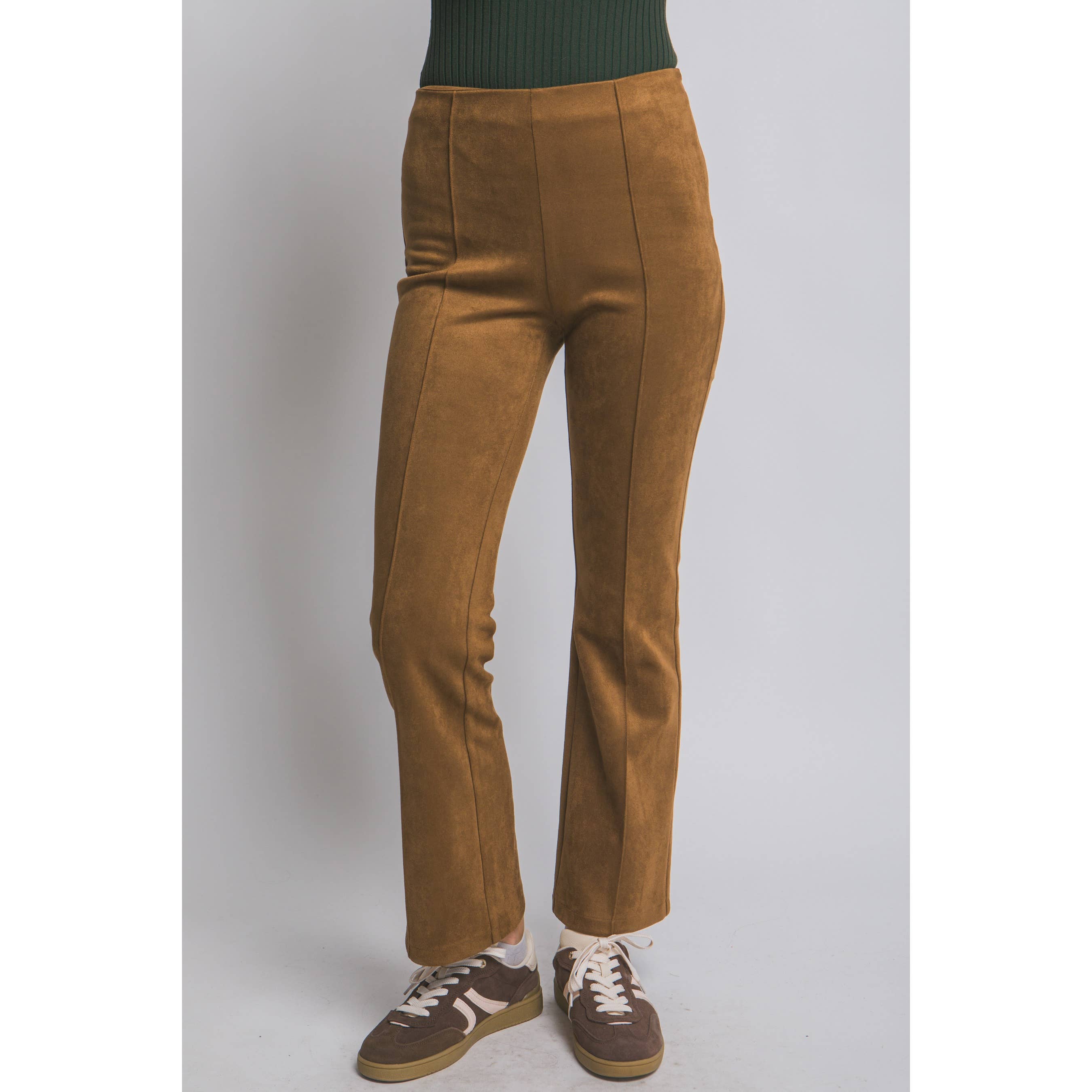 HiteJeans - Wholesale Pants - Women's - High Waisted Faux Suede Flare Pants2