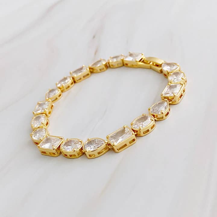 Ellison+Young - Wholesale Tennis Bracelet - Sparkling In Shapes Bracelet